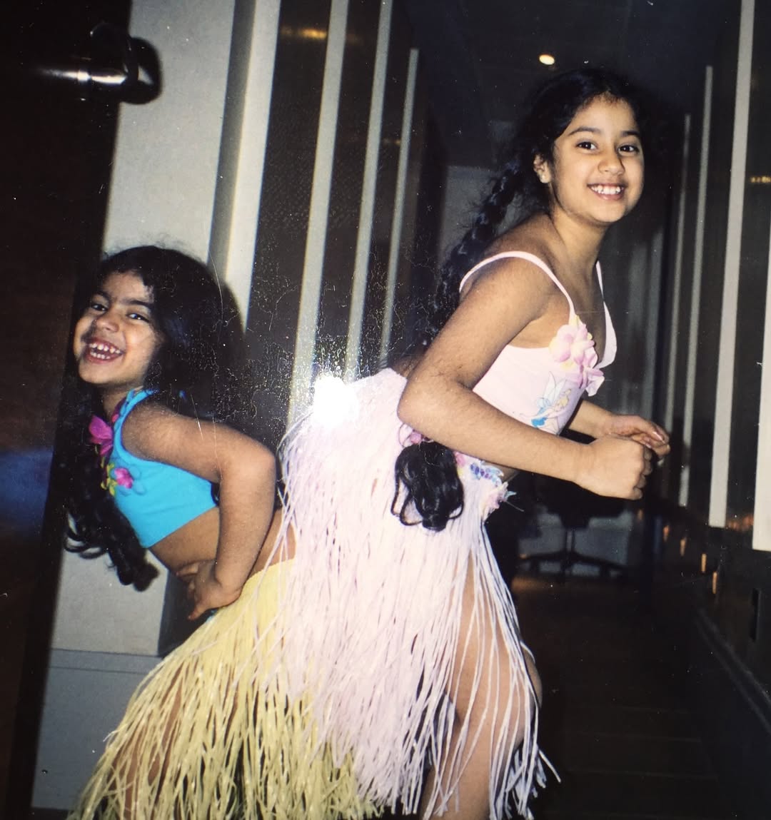 Khushi Kapoor and Janhvi Kapoor childhood and recent sister photos Khushi Kapoor and Janhvi Kapoor childhood and recent sister photos