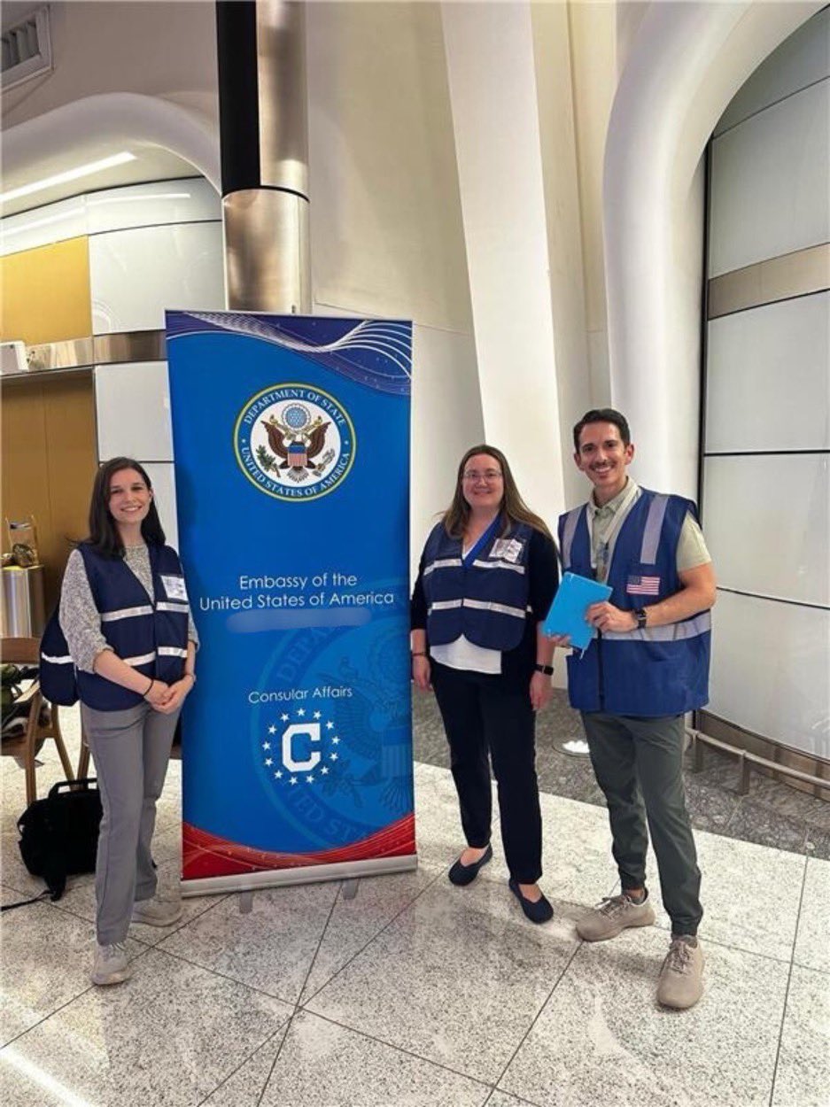 Americans leaving the Middle East via charter flight evacuation Americans leaving the Middle East via charter flight evacuation