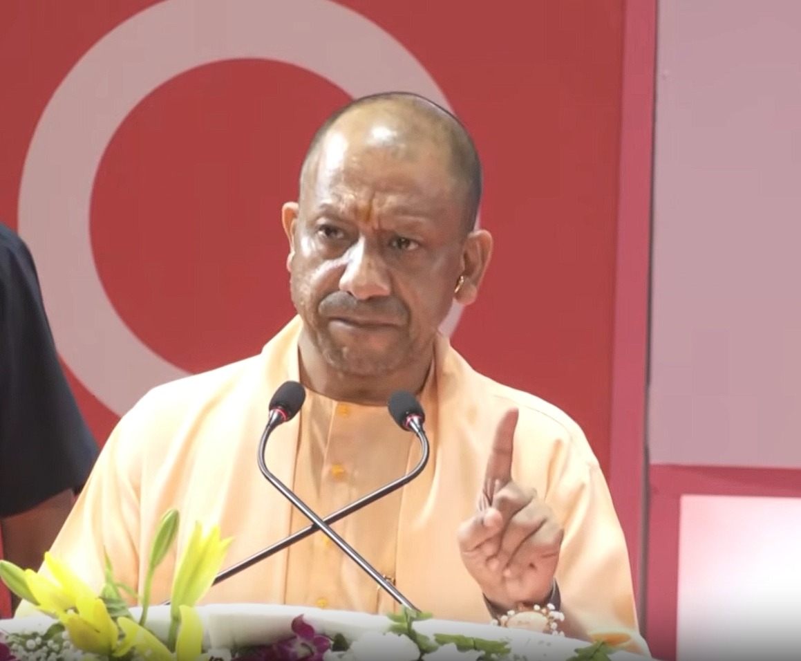 Yogi Adityanath speaking at Women's Day event about women's empowerment and self-reliant society Yogi Adityanath speaking at Women's Day event about women's empowerment and self-reliant society