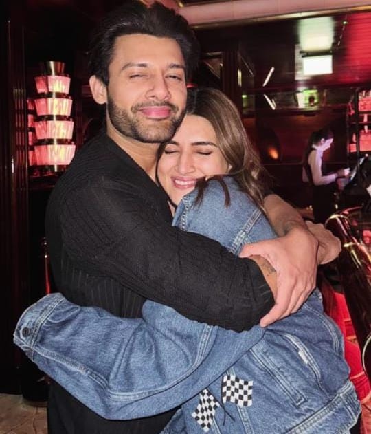 Kriti Sanon and Stebin Ben birthday hug photo Kriti Sanon and Stebin Ben birthday hug photo