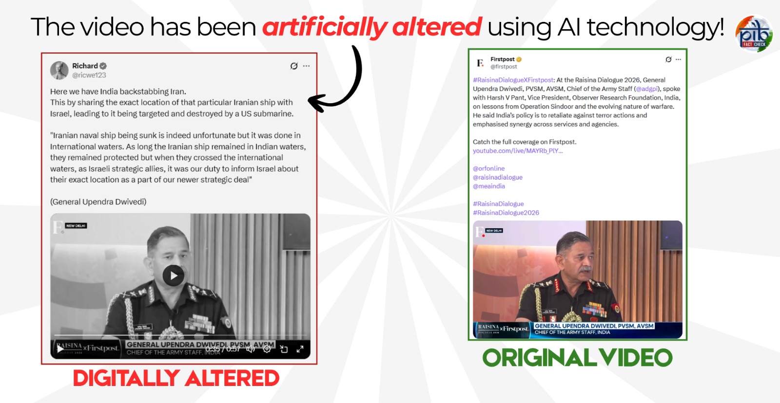 PIB Fact Check debunks AI deepfake video and Pakistani propaganda PIB Fact Check debunks AI deepfake video and Pakistani propaganda