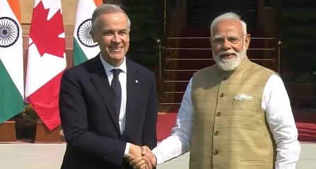 PM Modi and Canadian Prime Minister Mark Carney meeting at Hyderabad House PM Modi and Canadian Prime Minister Mark Carney meeting at Hyderabad House