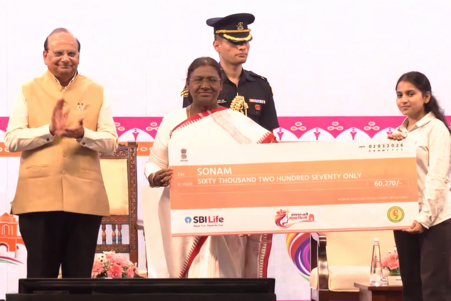 Lakhpati Bitiya Yojana launch event at Indira Gandhi Indoor Stadium Lakhpati Bitiya Yojana launch event at Indira Gandhi Indoor Stadium