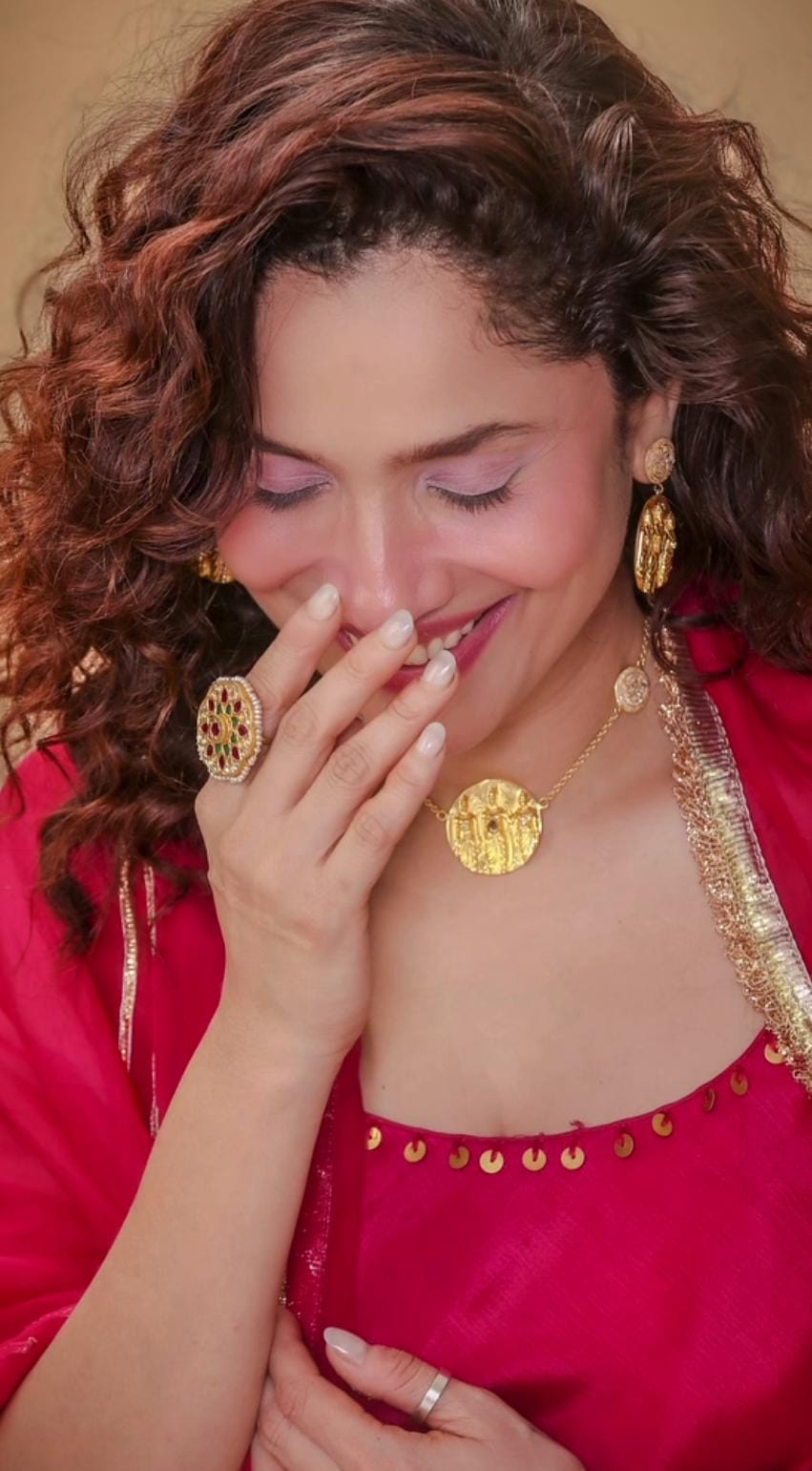 Ankita Lokhande in red traditional outfit sharing Ramadan message Ankita Lokhande in red traditional outfit sharing Ramadan message