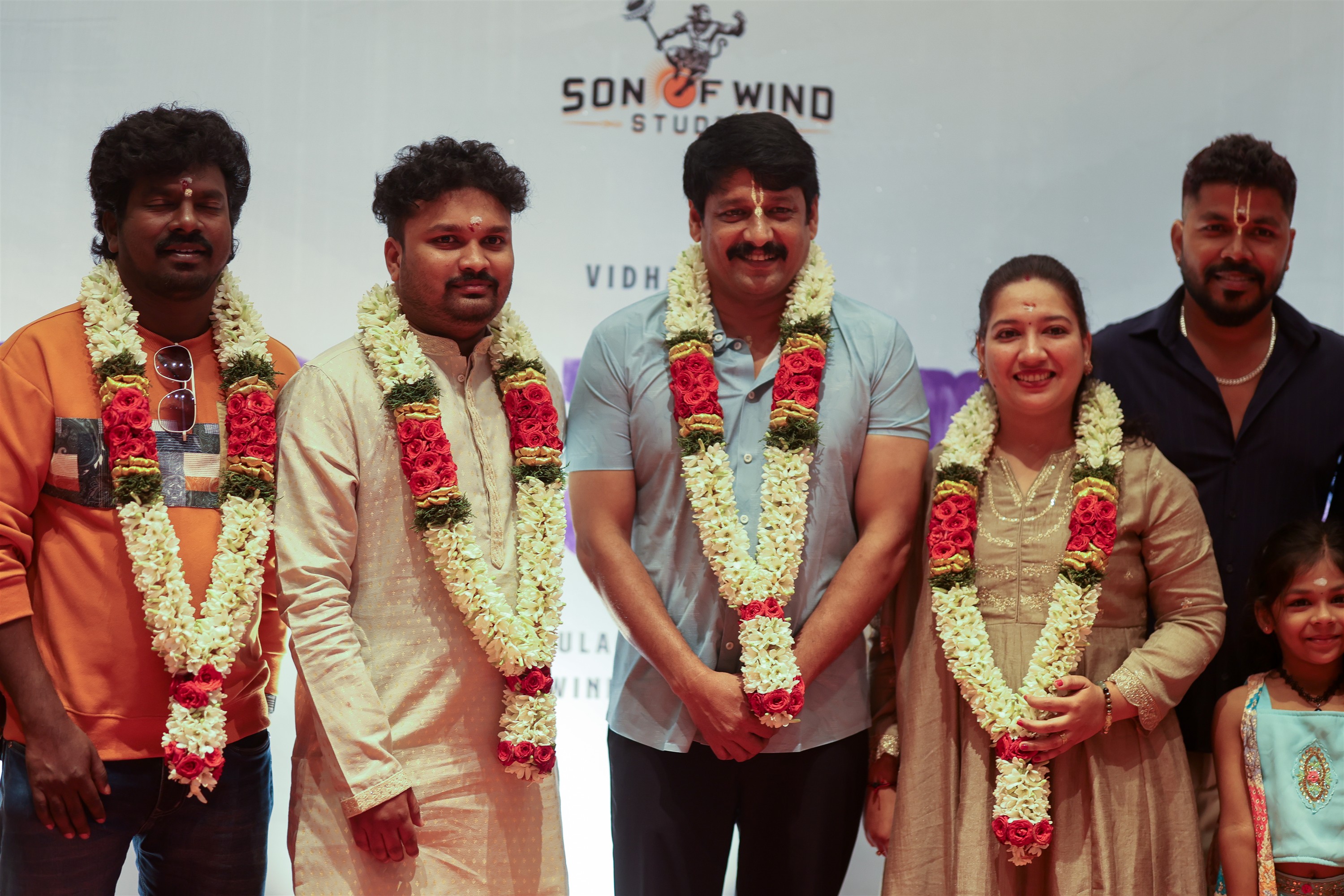 Thodakkam movie cast and crew during pooja ceremony Thodakkam movie cast and crew during pooja ceremony
