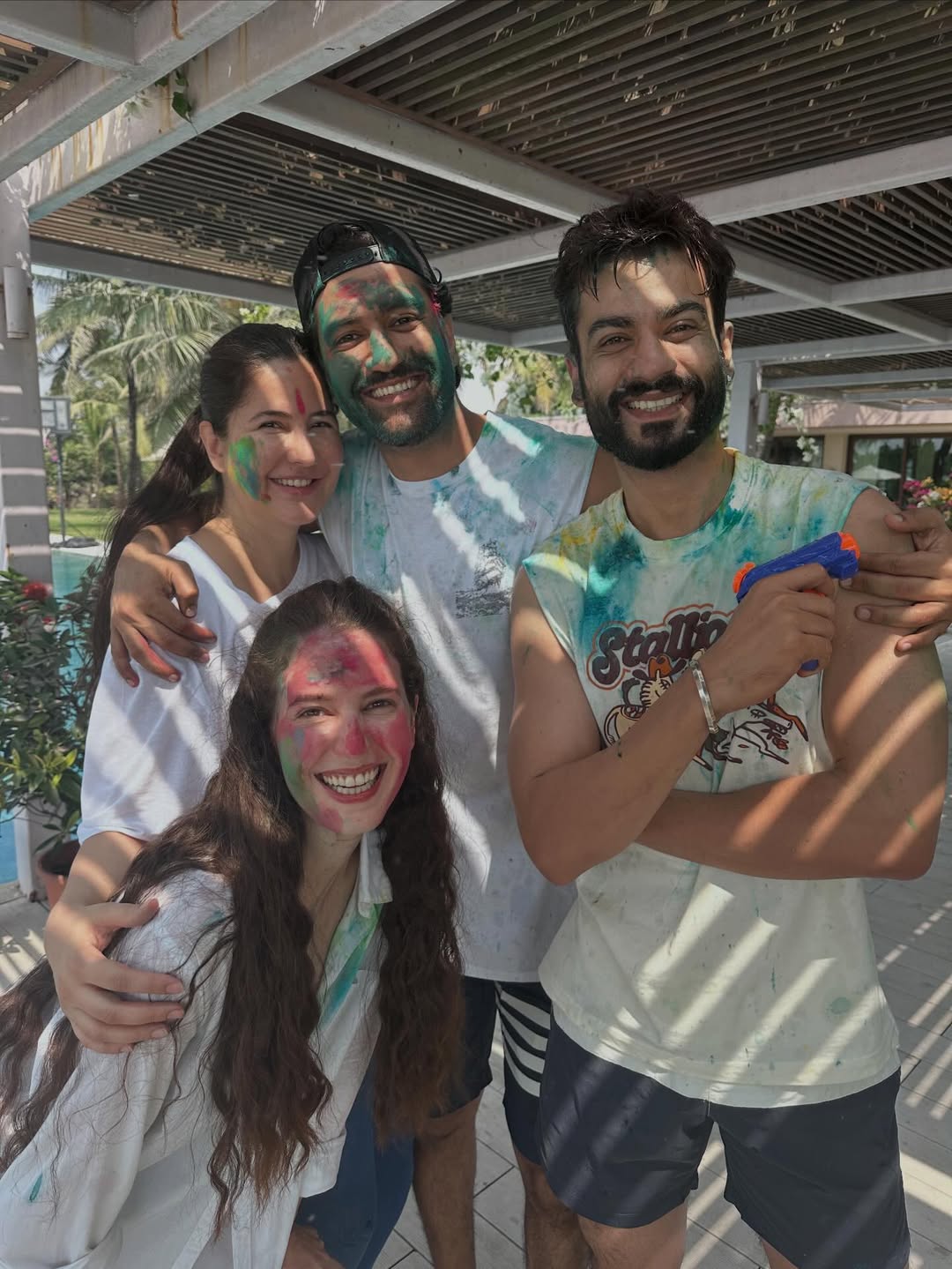 Katrina Kaif and Vicky Kaushal Holi celebration with family Katrina Kaif and Vicky Kaushal Holi celebration with family