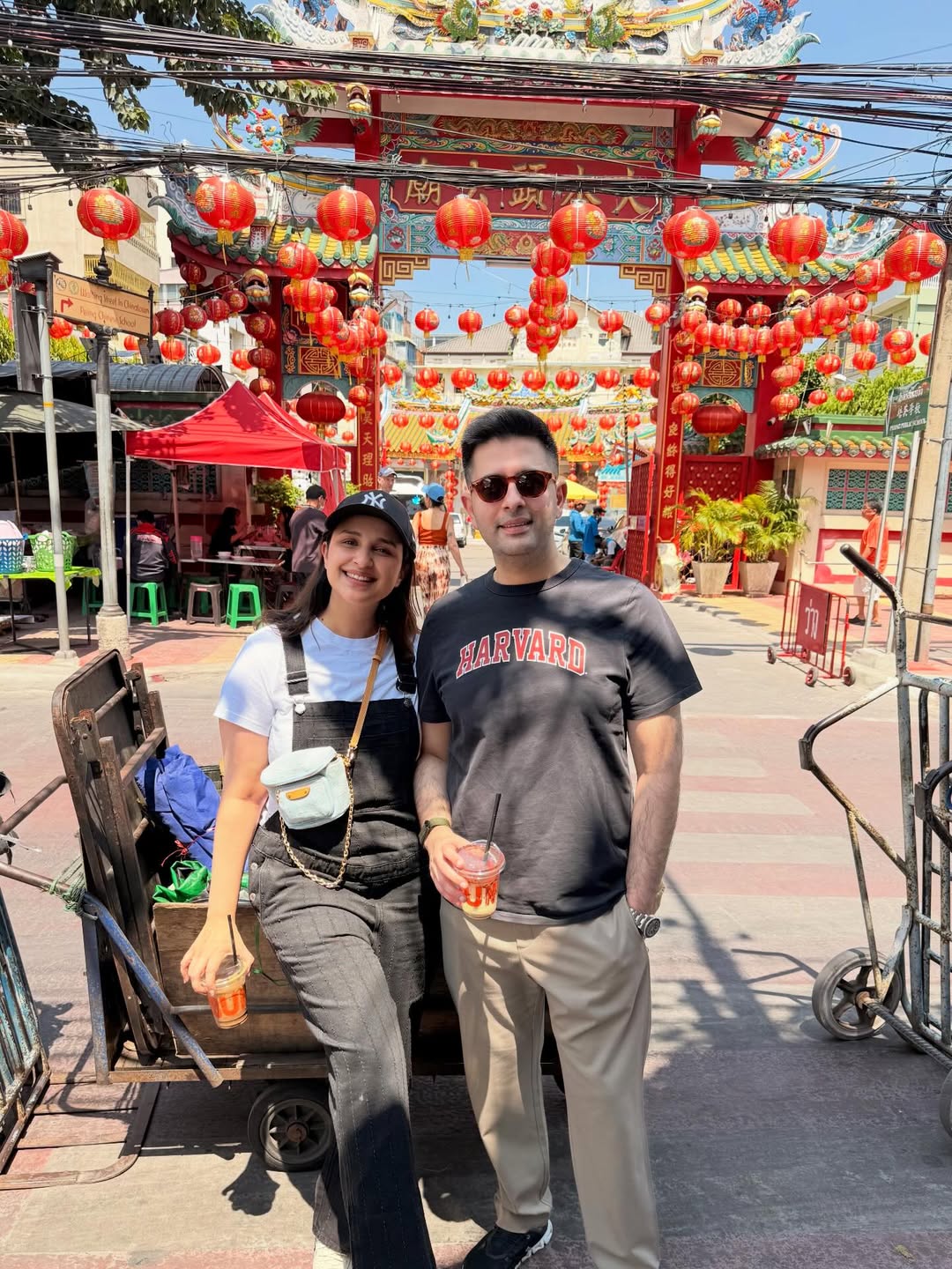 Parineeti Chopra and Raghav Chadha posing together in Thailand Parineeti Chopra and Raghav Chadha posing together in Thailand