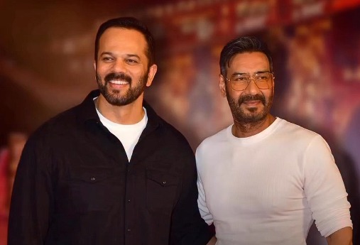 Ajay Devgn and Rohit Shetty pose together for birthday tribute Ajay Devgn and Rohit Shetty pose together for birthday tribute