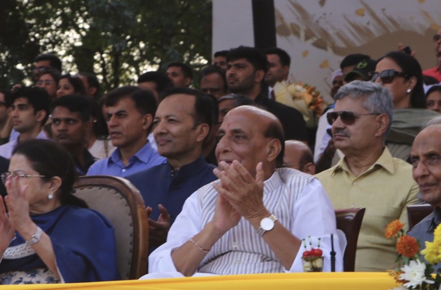Defence Minister Rajnath Singh addressing gathering at Polo tournament on PPP model for sports economy Defence Minister Rajnath Singh addressing gathering at Polo tournament on PPP model for sports economy