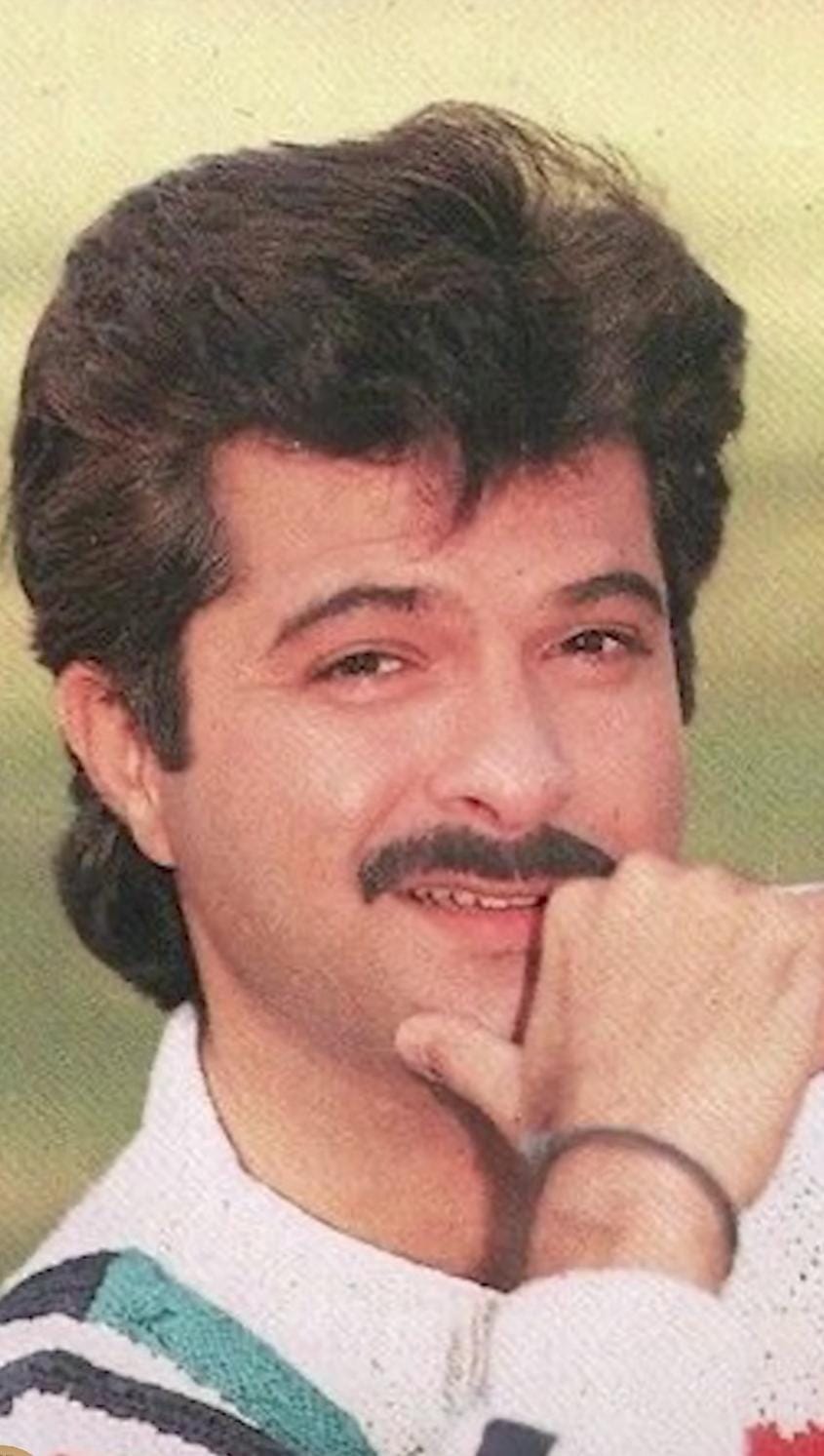 Anil Kapoor 90s throwback video screenshot showing his younger self with moustache Anil Kapoor 90s throwback video screenshot showing his younger self with moustache