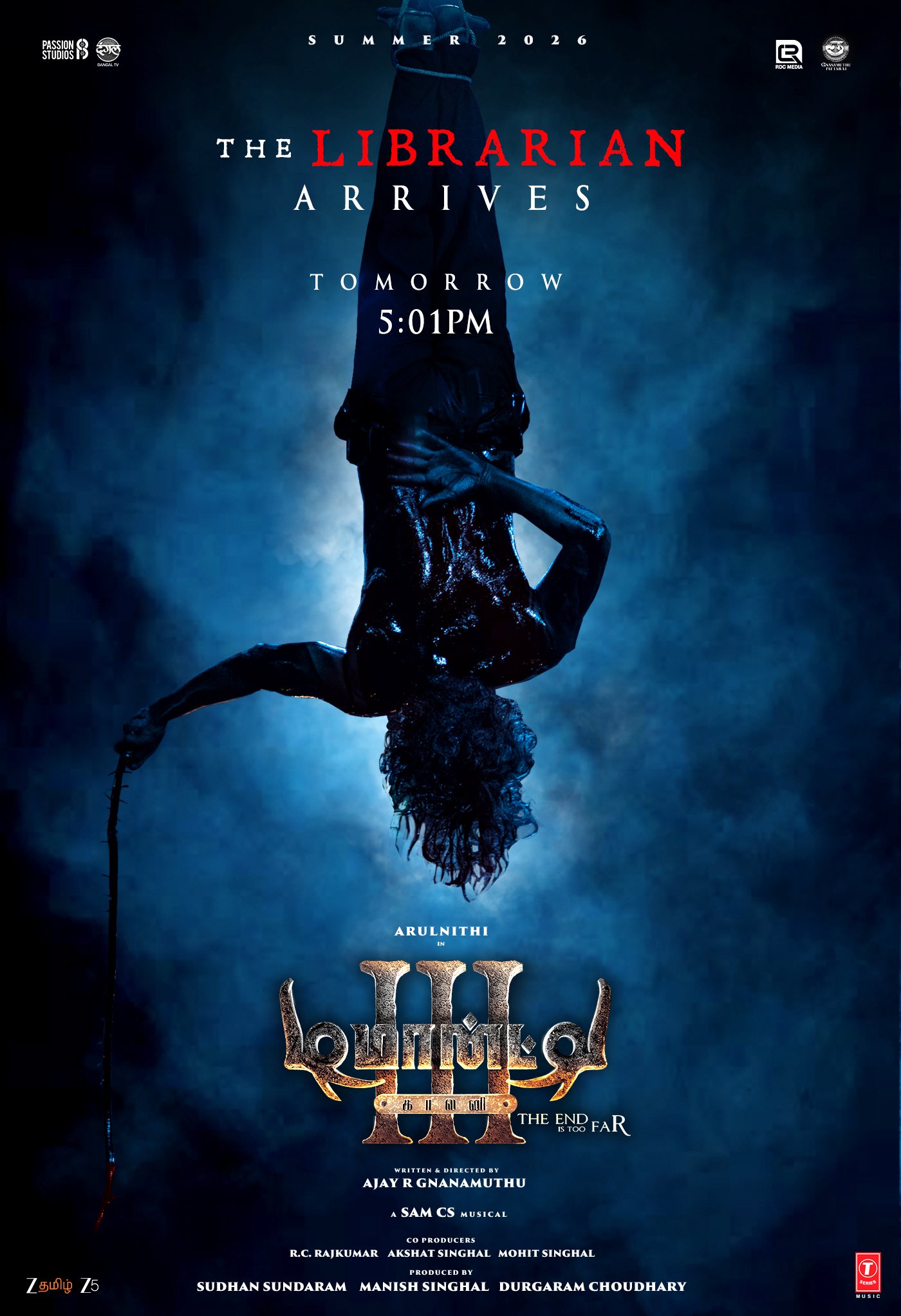 Guru Somasundaram as the librarian in Demonte Colony 3 behind the scenes Guru Somasundaram as the librarian in Demonte Colony 3 behind the scenes