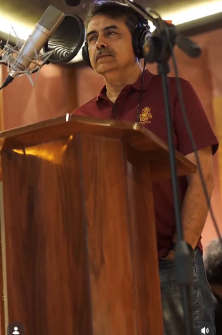 Rajeev Menon dubbing for Patriot film with Mohanlal and Mammootty Rajeev Menon dubbing for Patriot film with Mohanlal and Mammootty