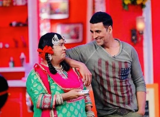 Kiku Sharda and wife Priyanka on Wheel of Fortune set with Akshay Kumar Kiku Sharda and wife Priyanka on Wheel of Fortune set with Akshay Kumar
