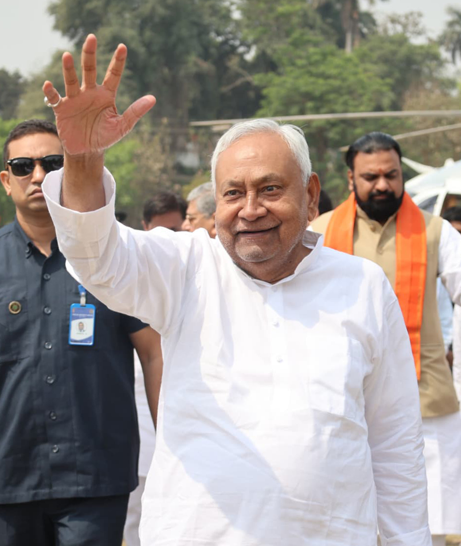 Nitish Kumar addressing JD(U) members after being re-elected as party president Nitish Kumar addressing JD(U) members after being re-elected as party president