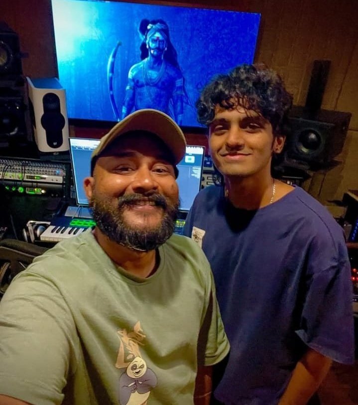 Suriya Karuppu song recording studio session Suriya Karuppu song recording studio session