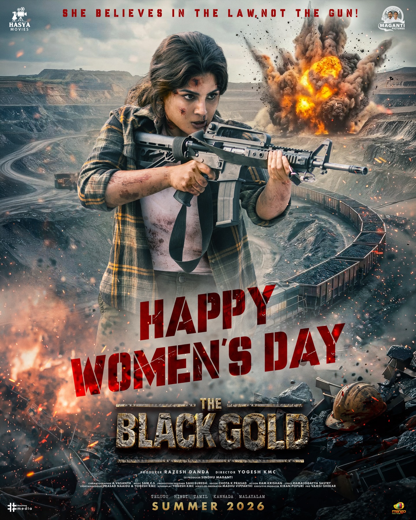 Samyuktha in The Black Gold movie poster Samyuktha in The Black Gold movie poster