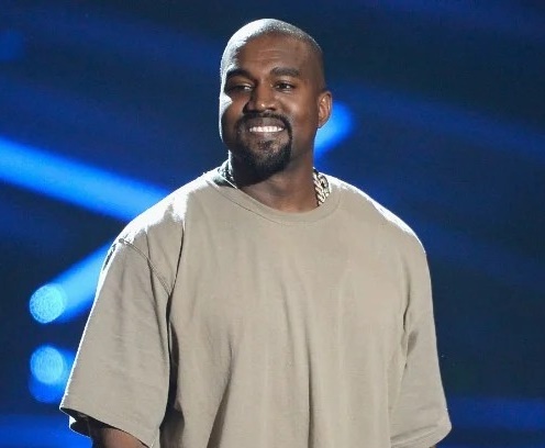 Kanye West performing on stage at Los Angeles concert venue Kanye West performing on stage at Los Angeles concert venue