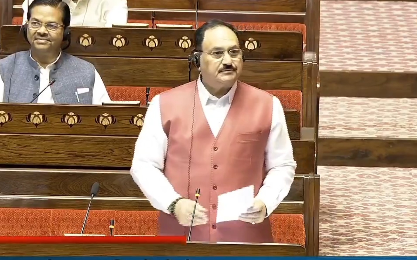 JP Nadda speaking in Rajya Sabha about rule of law in West Bengal JP Nadda speaking in Rajya Sabha about rule of law in West Bengal