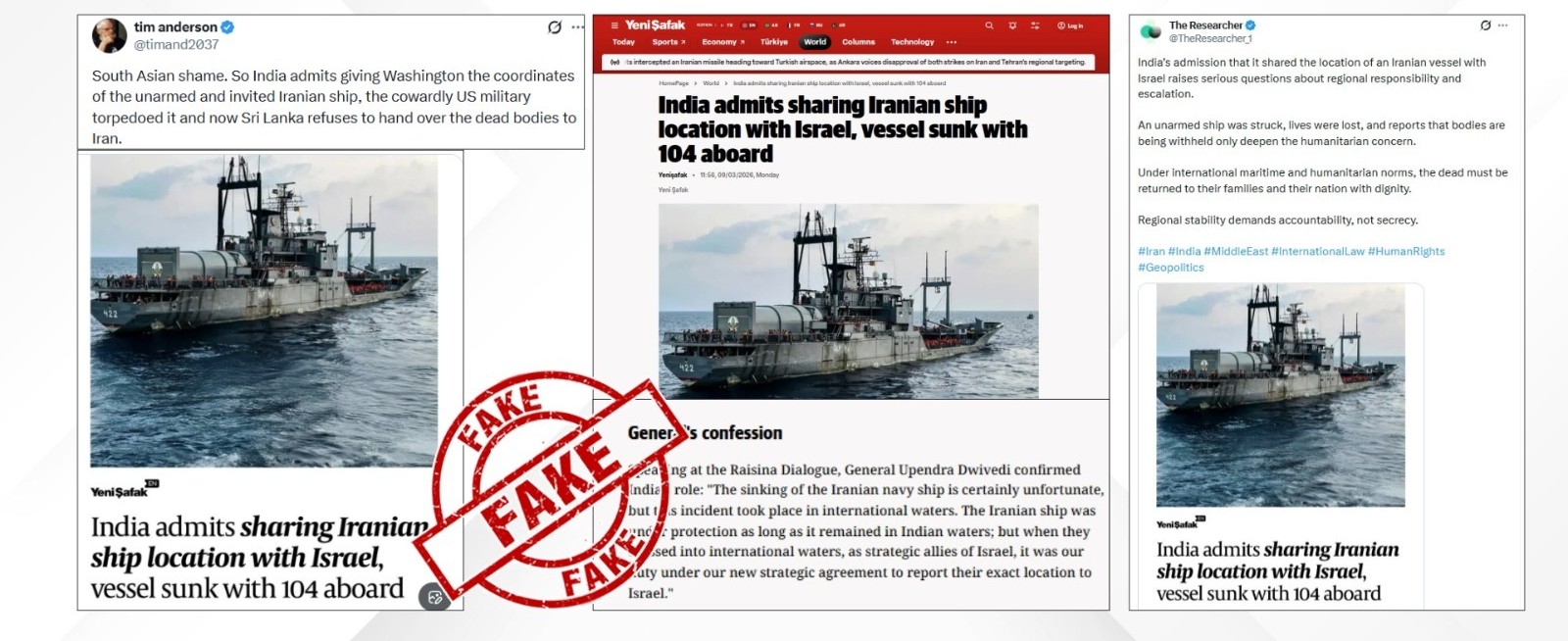Indian government fact check denies false report about Iran ship location Indian government fact check denies false report about Iran ship location