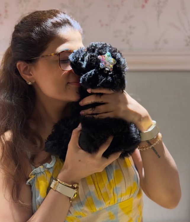 Ayushmann Khurrana Tahira Kashyap toy poodle Imli playing Ayushmann Khurrana Tahira Kashyap toy poodle Imli playing
