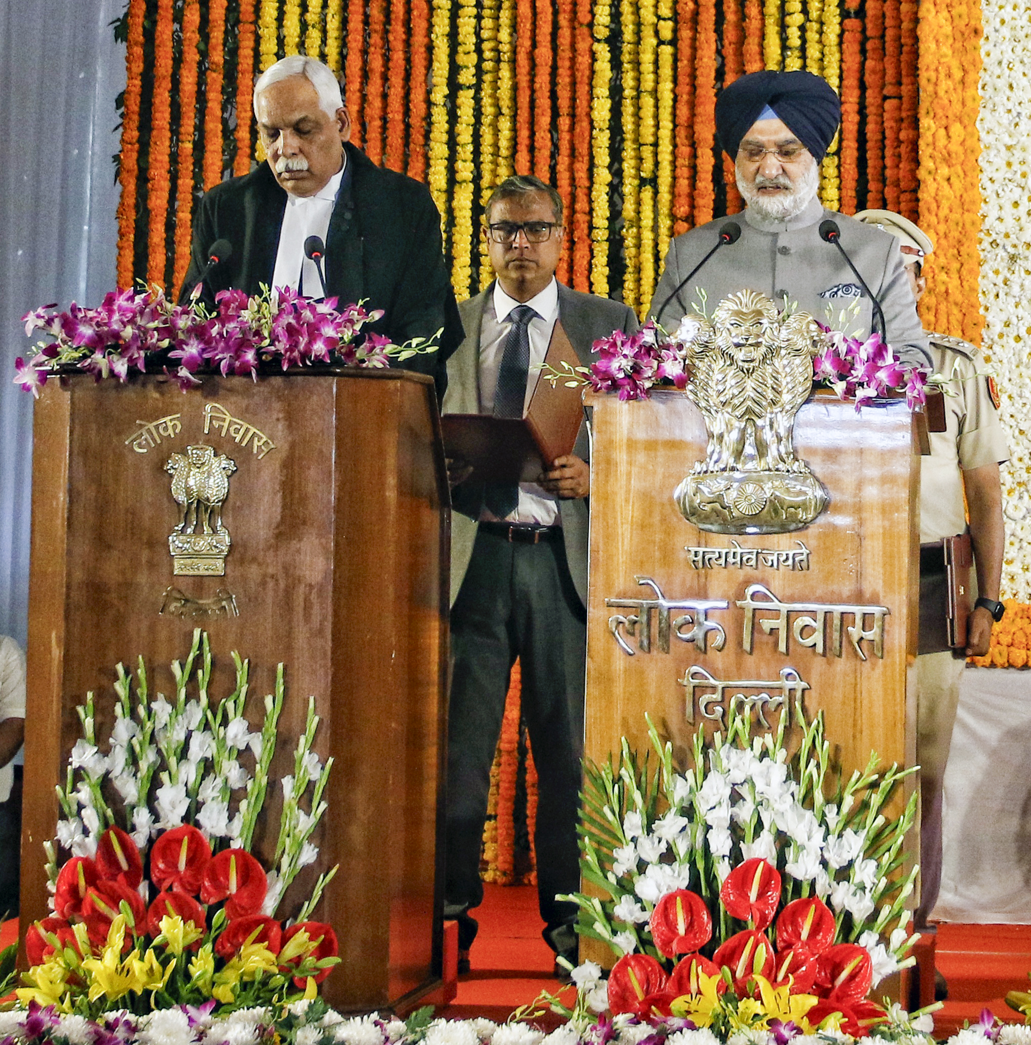 Taranjit Singh Sandhu taking oath as Delhi Lieutenant Governor Taranjit Singh Sandhu taking oath as Delhi Lieutenant Governor