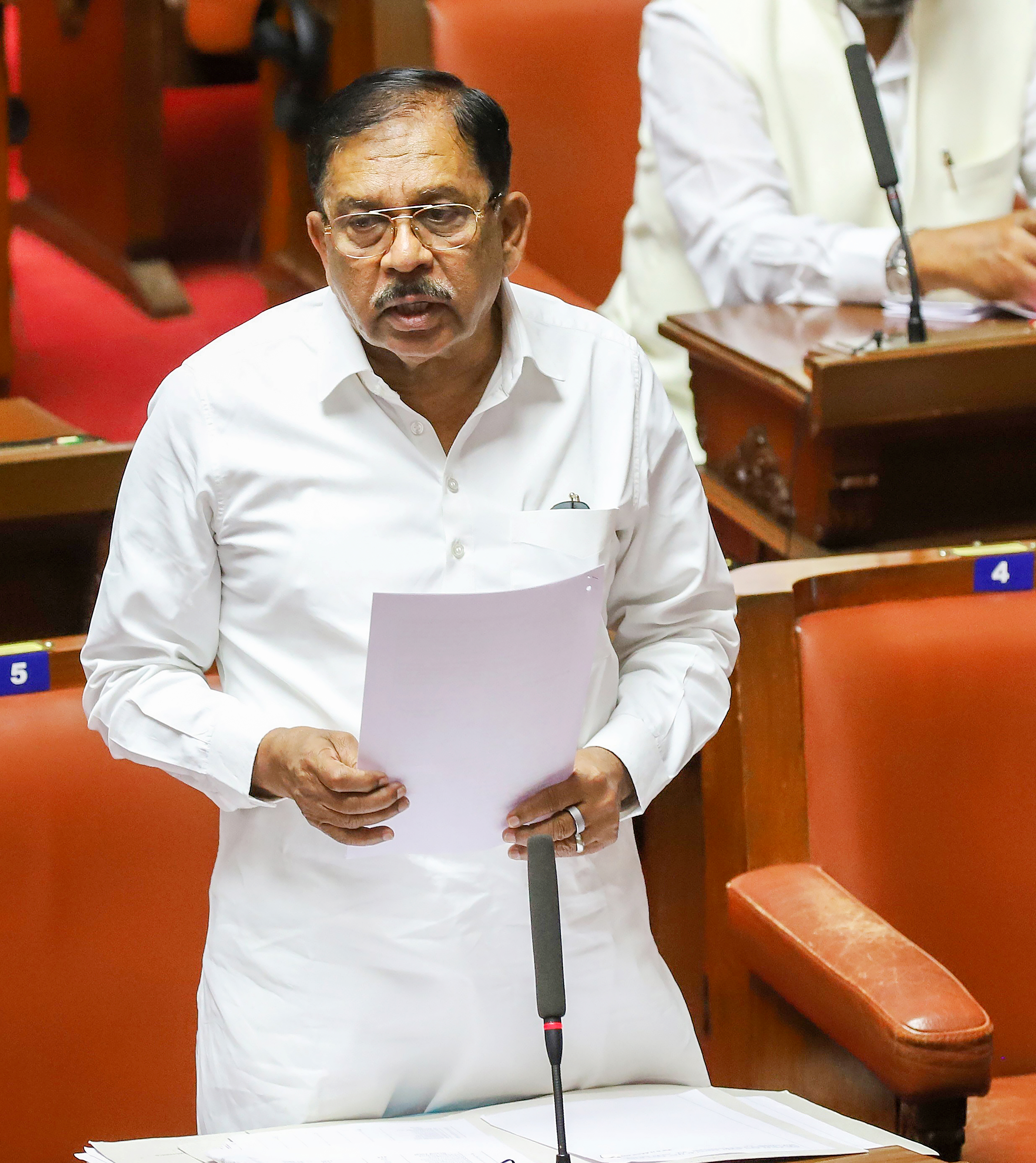 Parameshwara speaking to reporters about his Deputy CM role in Karnataka Parameshwara speaking to reporters about his Deputy CM role in Karnataka