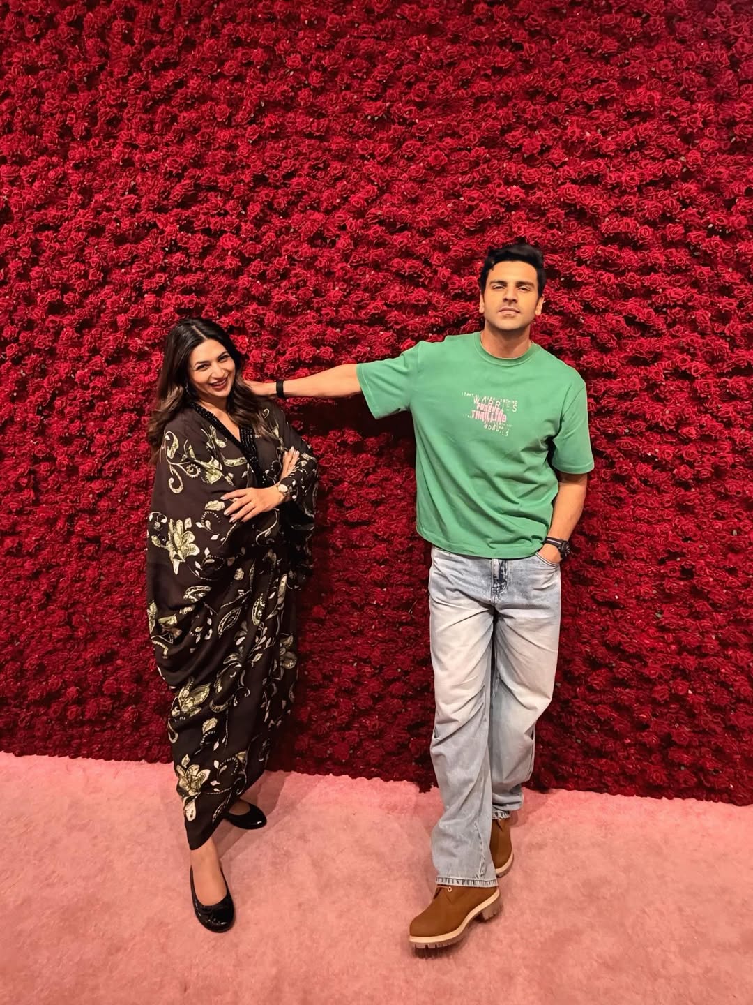 Divyanka Tripathi and Vivek Dahiya posing for a picture together Divyanka Tripathi and Vivek Dahiya posing for a picture together