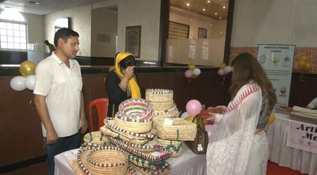 Women-led self-help group members working on handmade products in Jammu and Kashmir Women-led self-help group members working on handmade products in Jammu and Kashmir