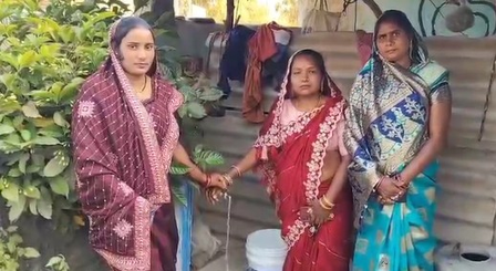 Jal Jeevan Mission providing clean drinking water through tap connection in Mahasamund village home Jal Jeevan Mission providing clean drinking water through tap connection in Mahasamund village home