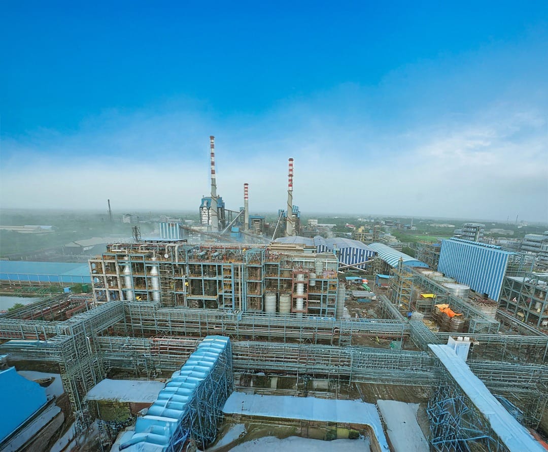 Aerial view of Bharuch district chemical industrial clusters in Gujarat Aerial view of Bharuch district chemical industrial clusters in Gujarat