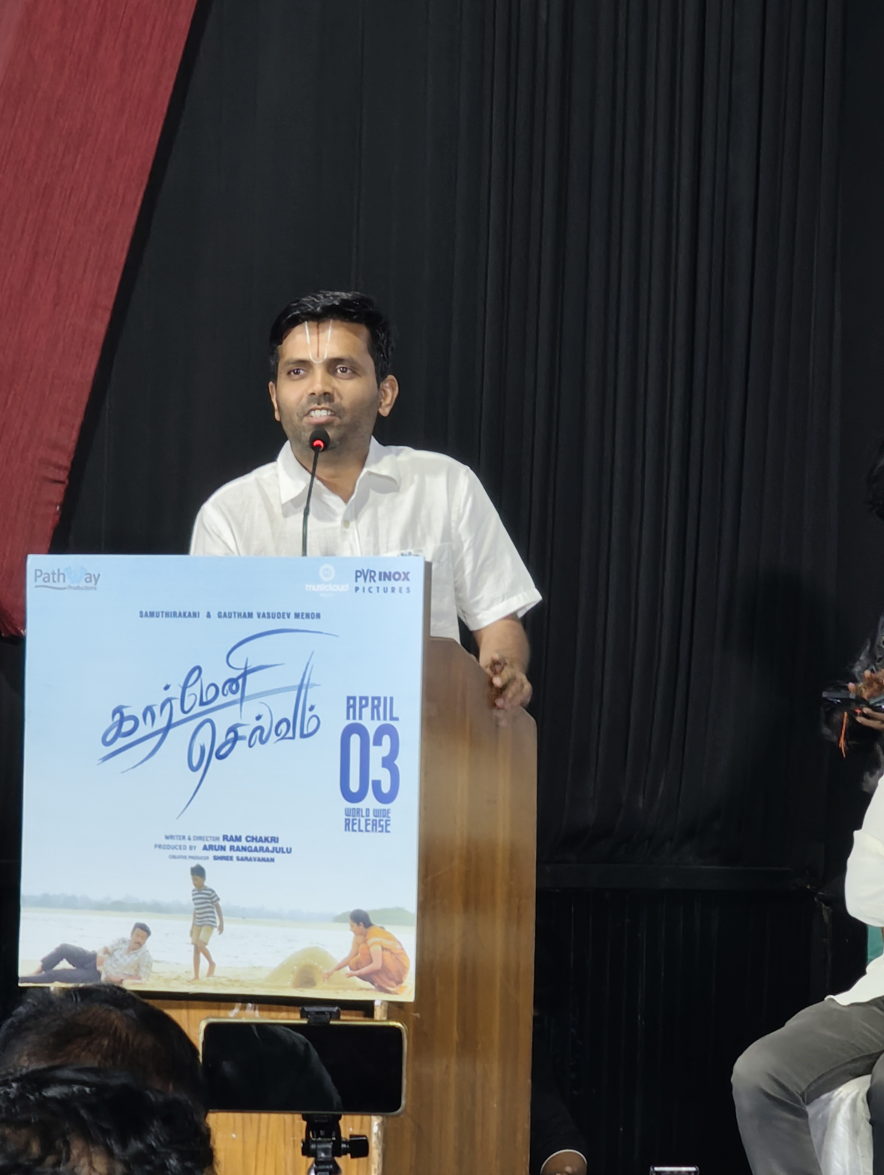 Director Ram Chakri at Carmeni Selvam pre-release event Director Ram Chakri at Carmeni Selvam pre-release event