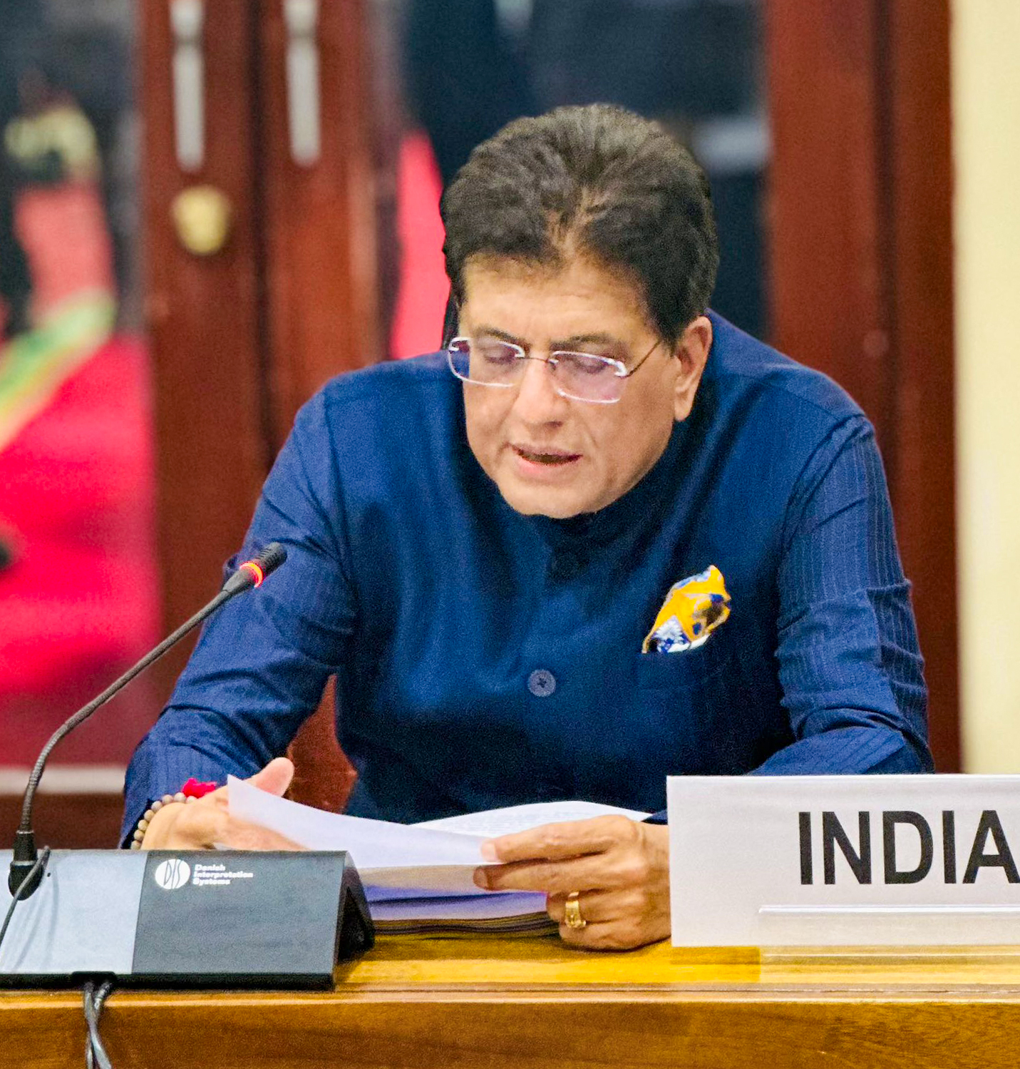 Piyush Goyal addressing WTO conference on consensus-based decisions Piyush Goyal addressing WTO conference on consensus-based decisions