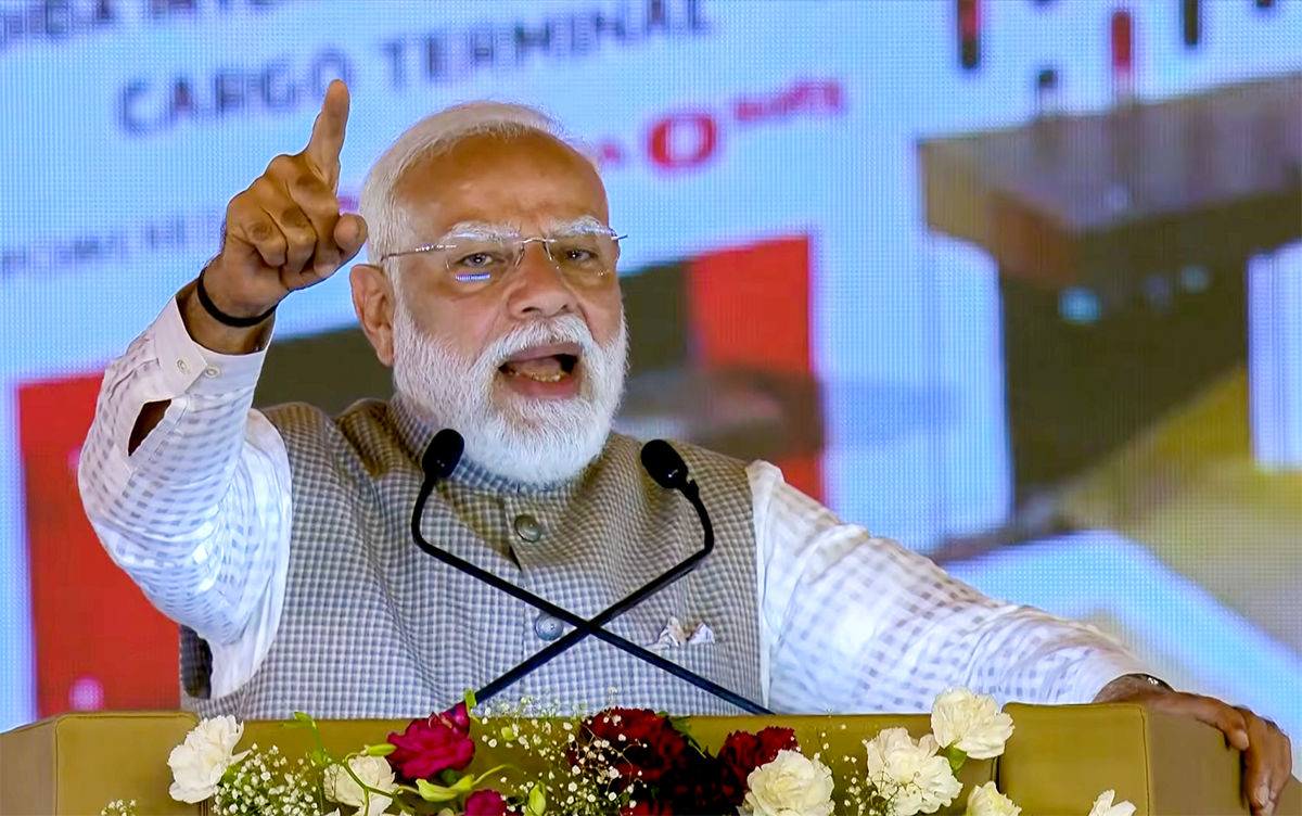 PM Modi inaugurating Noida International Airport Phase 1 in Jewar PM Modi inaugurating Noida International Airport Phase 1 in Jewar