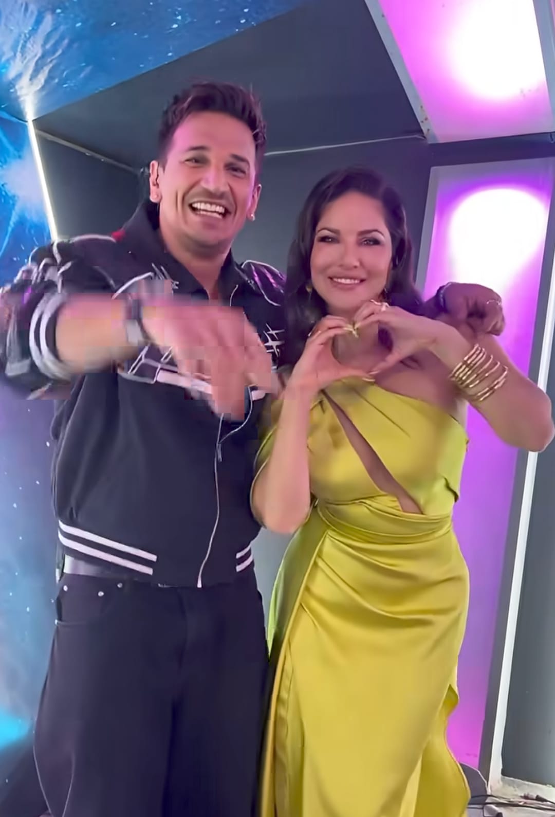 Sunny Leone and Prince Narula dancing together in Bolero music video Sunny Leone and Prince Narula dancing together in Bolero music video
