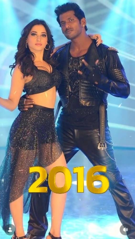 Vishal and Tamannaah pose together celebrating Tamannaah's 21 years in Indian cinema Vishal and Tamannaah pose together celebrating Tamannaah's 21 years in Indian cinema