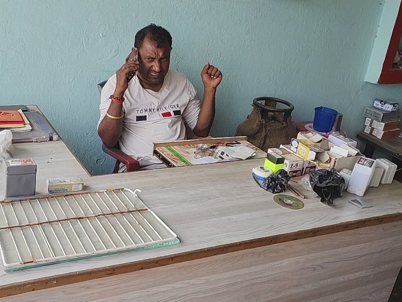 Patna entrepreneur showing furniture manufactured after PMEGP scheme assistance Patna entrepreneur showing furniture manufactured after PMEGP scheme assistance