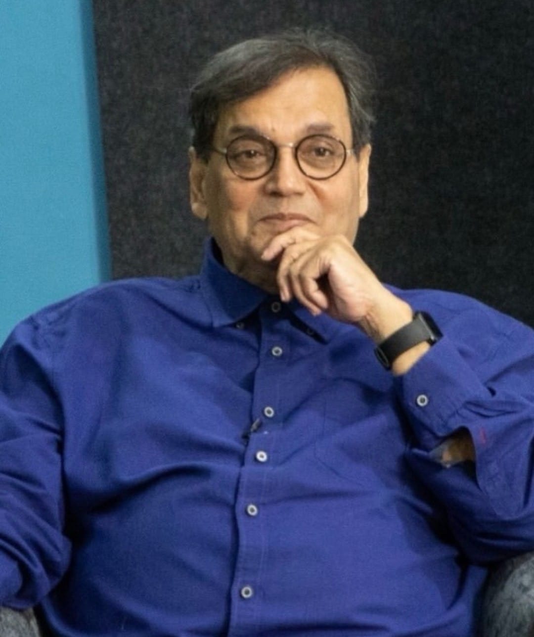 Veteran Indian filmmaker Subhash Ghai smiling Veteran Indian filmmaker Subhash Ghai smiling