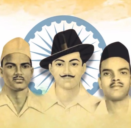 Jackie Shroff Shaheed Diwas post featuring Bhagat Singh Rajguru Sukhdev portraits Jackie Shroff Shaheed Diwas post featuring Bhagat Singh Rajguru Sukhdev portraits