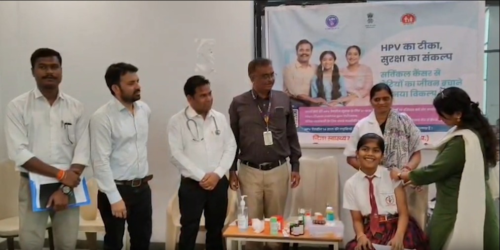 HPV vaccination drive for adolescent girls receiving cervical cancer protection HPV vaccination drive for adolescent girls receiving cervical cancer protection