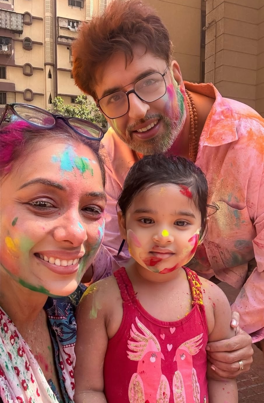 Rupali Ganguly with semi-adopted daughter legal guardian Rupali Ganguly with semi-adopted daughter legal guardian