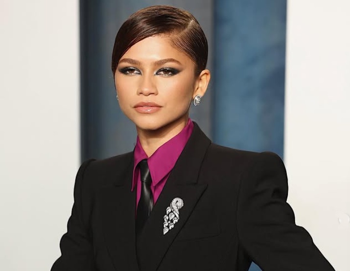 Zendaya at a movie premiere discussing her back-to-back film releases Zendaya at a movie premiere discussing her back-to-back film releases