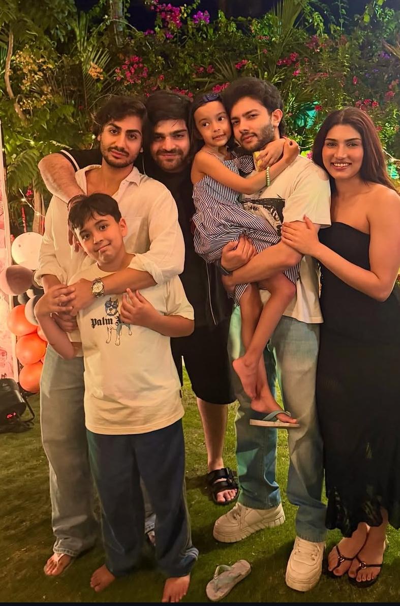Salman Khan's nephew Ahil with younger Khan family cousins at 10th birthday Salman Khan's nephew Ahil with younger Khan family cousins at 10th birthday