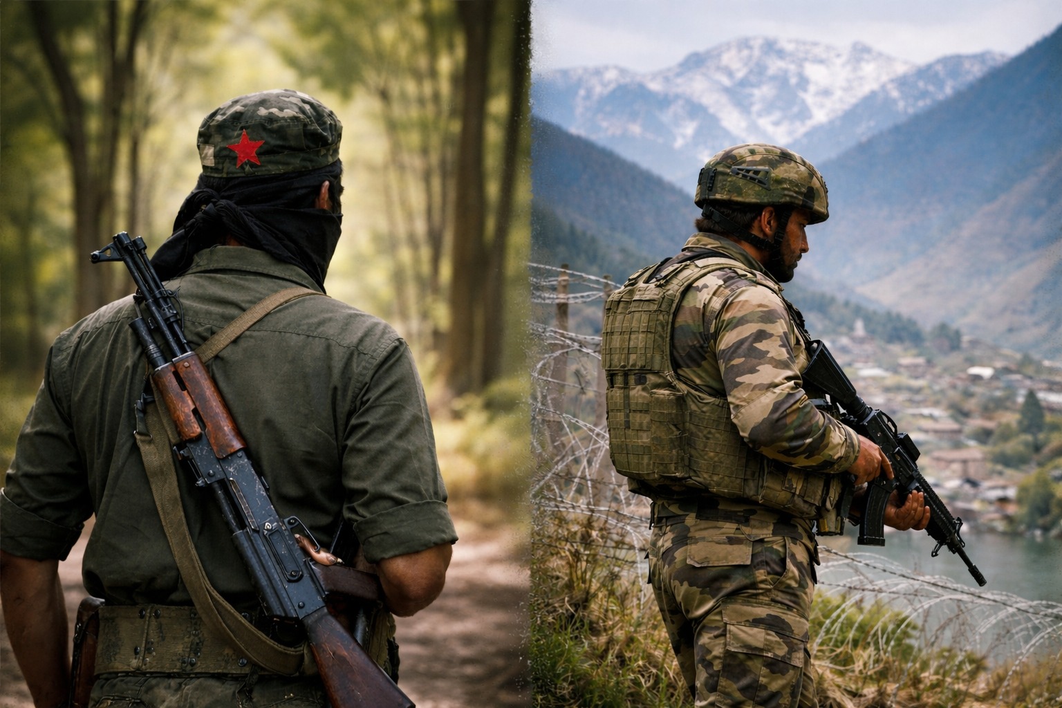 Map or graphic showing decline of Naxalism and Kashmir militancy over 12 years Map or graphic showing decline of Naxalism and Kashmir militancy over 12 years