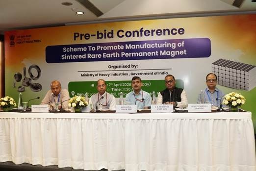 Government officials presenting at the rare earth manufacturing scheme pre-bid conference Government officials presenting at the rare earth manufacturing scheme pre-bid conference