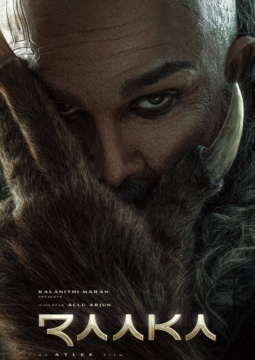 Allu Arjun intense bald first look for Raaka movie Allu Arjun intense bald first look for Raaka movie