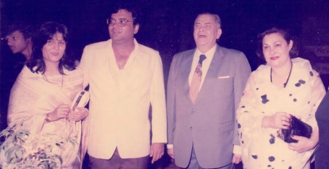 Subhash Ghai and Raj Kapoor at Karma film golden jubilee event Subhash Ghai and Raj Kapoor at Karma film golden jubilee event