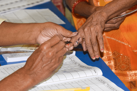 Voters casting ballots in the 2024 state assembly elections Voters casting ballots in the 2024 state assembly elections