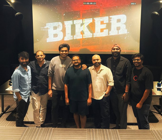 Music director Ghibran working on final Atmos mix for Biker film Music director Ghibran working on final Atmos mix for Biker film