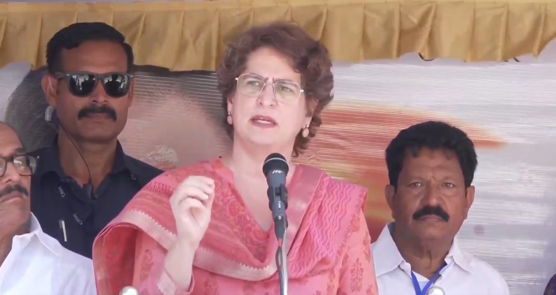 Priyanka Gandhi addressing Kerala election campaign rally Priyanka Gandhi addressing Kerala election campaign rally