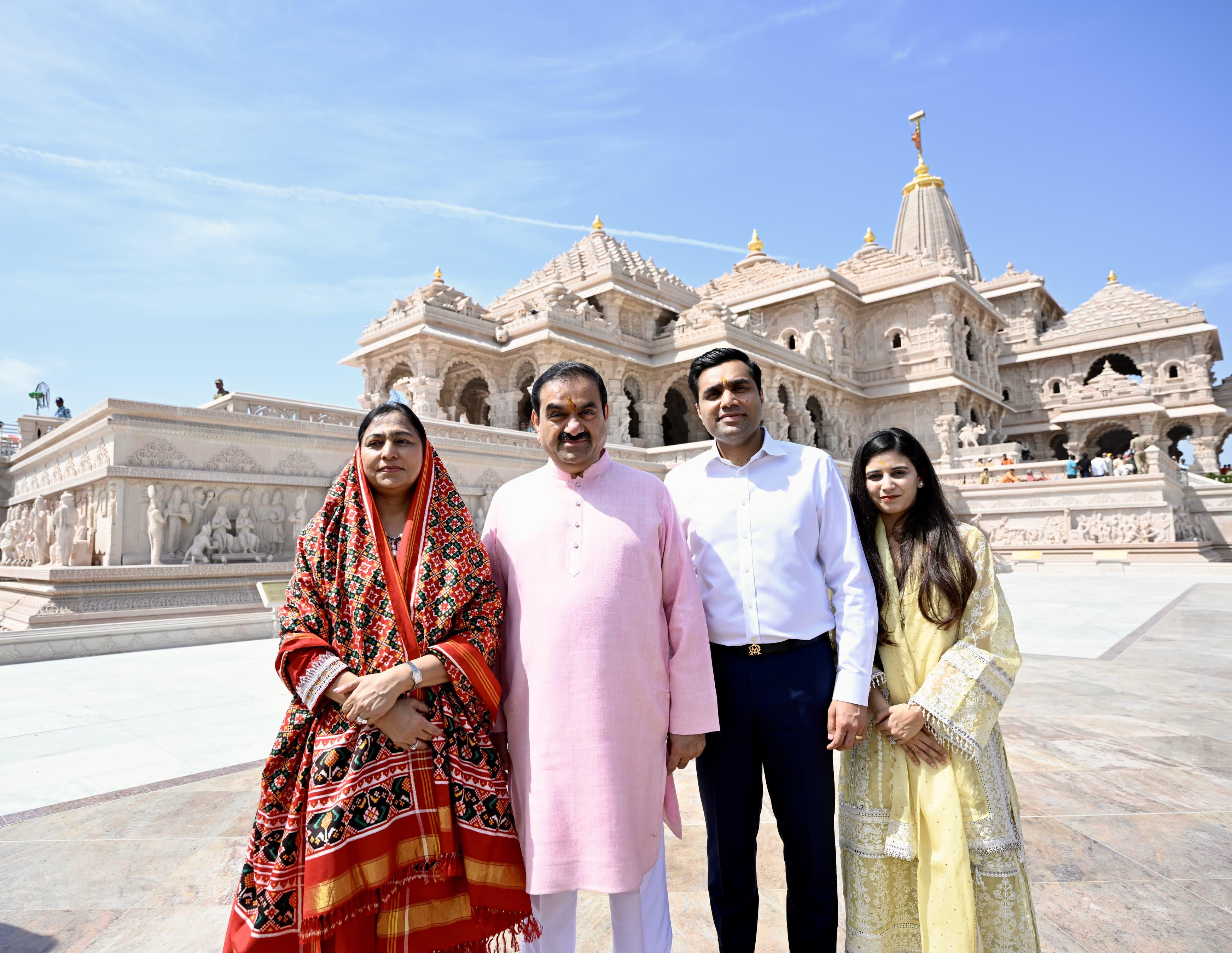 Gautam Adani at Shri Ram Temple in Ayodhya during Hanuman Jayanti Gautam Adani at Shri Ram Temple in Ayodhya during Hanuman Jayanti